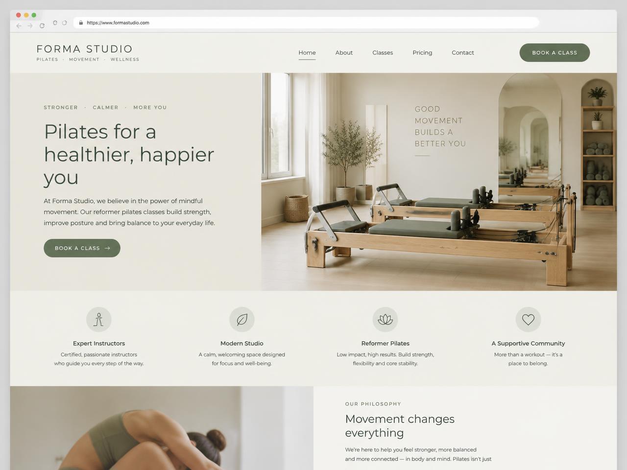 Forma Studio website homepage